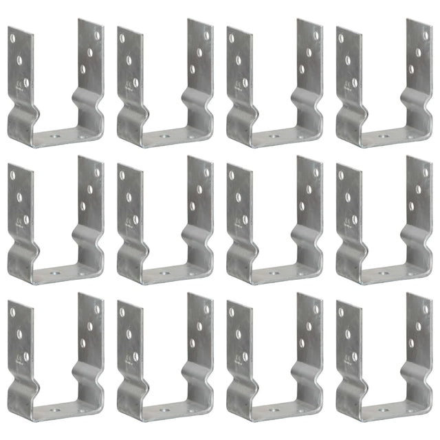 Vidaxl hekankers 12 stuks zilver 10x6x15 cm gegalvaniseerd staal