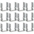 Vidaxl grondankers 12 st 12x6x15 cm gegalvaniseerd staal zilverkleurig