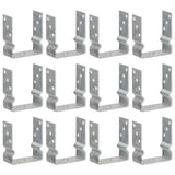 Vidaxl grondankers 12 st 12x6x15 cm gegalvaniseerd staal zilverkleurig