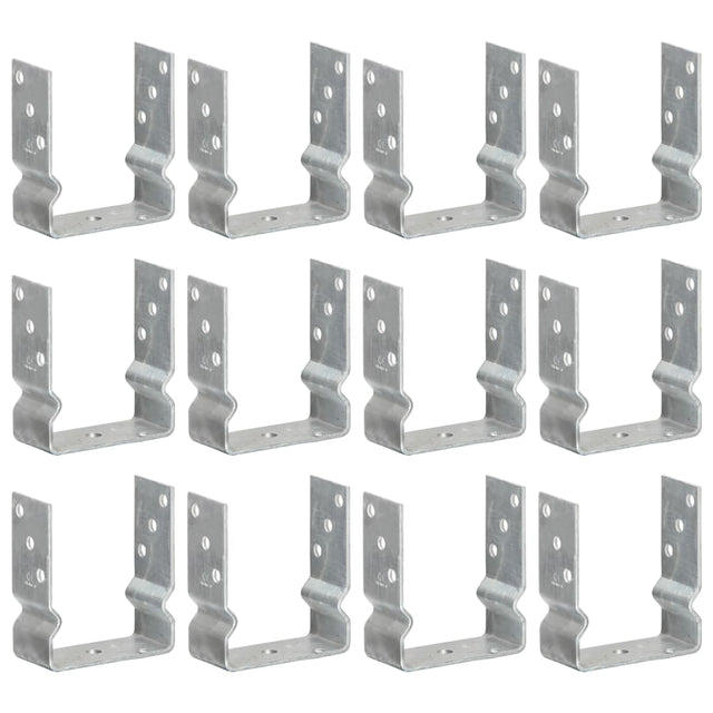 Vidaxl grondankers 12 st 12x6x15 cm gegalvaniseerd staal zilverkleurig