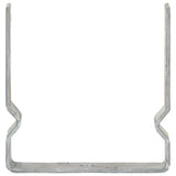 Vidaxl Ground Anchors 2 St 14x6x15 cm galvaniseret stål sølvfarvet