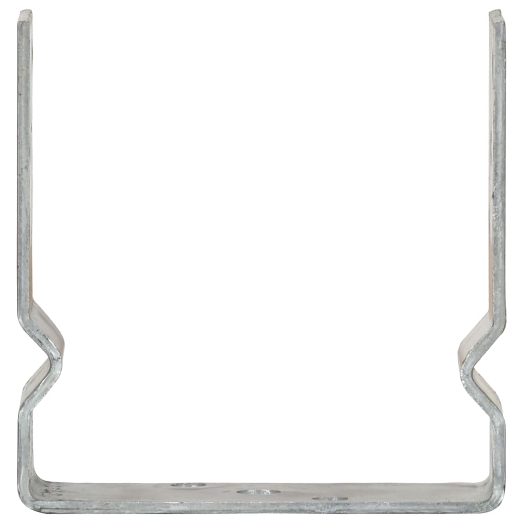 Anclas de tierra Vidaxl 6 ST 14x6x15 cm de acero galvanizado de color plateado