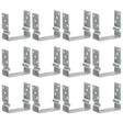 Vidaxl grondankers 12 st 14x6x15 cm gegalvaniseerd staal zilverkleurig