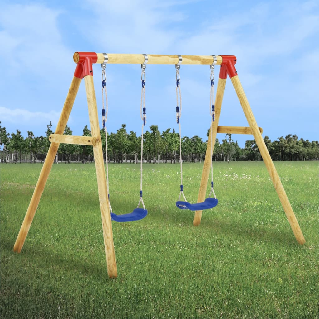 Vidaxl Swings Set 230x130x166 cm de madera de pino