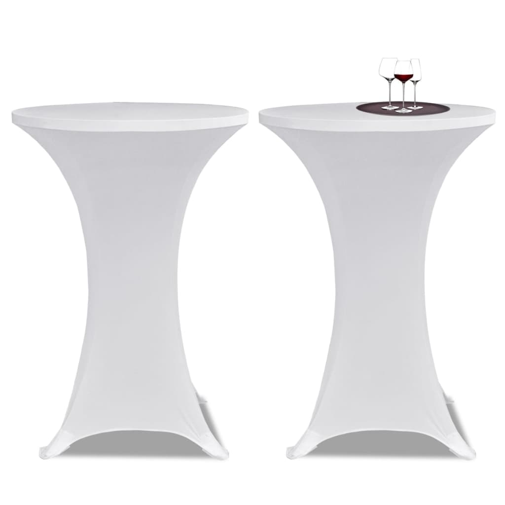 Vidaxl Table debout COUVERCE 4 ST STRAUT ø60 cm blanc