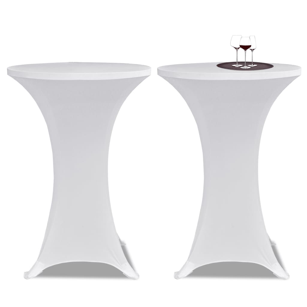 Vidaxl standing table cover 4 st stretch Ø70 cm white