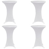 Vidaxl Cubierta de mesa de pie 4 st estiramiento Ø80 cm blanco