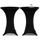 Vidaxl Cubierta de mesa de pie 4 st estiramiento Ø60 cm negro