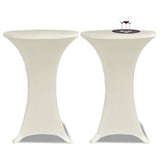 Vidaxl Table de table couvercle 4 ST stret Ø60 cm crème