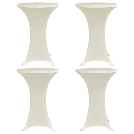 Vidaxl statafelhoes 4 st stretch ø70 cm crème