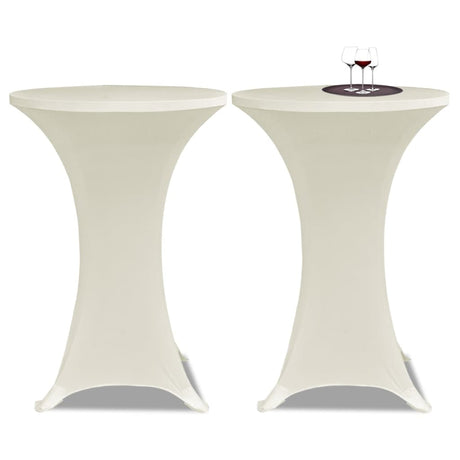Vidaxl statafelhoes 4 st stretch ø70 cm crème