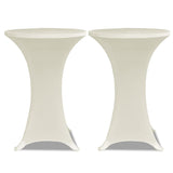 Vidaxl Table de table couvercle 4 ST stret Ø70 cm crème