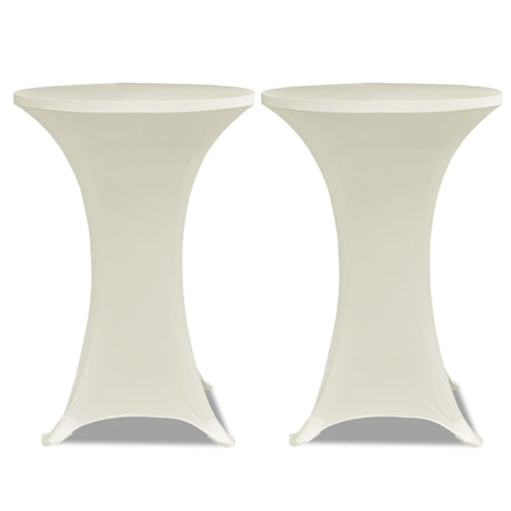 Vidaxl statafelhoes 4 st stretch ø70 cm crème