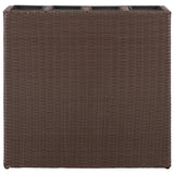 Vidaxl Planning Boîte élevée avec 4 pots 2 St Poly Rattan Brown