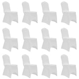 Las cubiertas de asiento de Vidaxl se estiran 12 st White