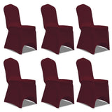 Vidaxl stoelhoezen stretch 12 st bordeauxrood