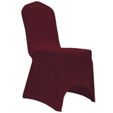 Cubiertas de asiento de Vidaxl estirado 12 st borgoña rojo