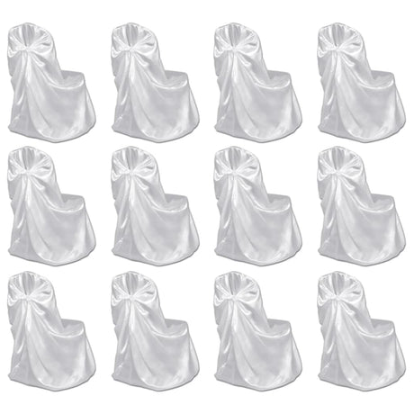 Vidaxl stoelhoes voor bruiloft 12 st wit
