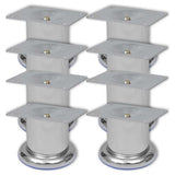 Vidaxl bankpoten rond 8 st 60 mm chroomkleurig