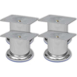 Vidaxl bankpoten rond 8 st 60 mm chroomkleurig