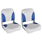 Chaises de bateau vidaxl 2 pcs pliant dossier 41x36x48 cm blanc bleu