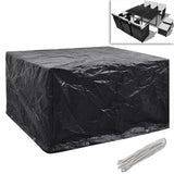 Vidaxl tuinmeubelhoezen poly rattan 2 st 6-persoons 172x113 cm