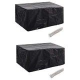 Vidaxl tuinmeubelhoezen poly rattan 2 st 4-persoons 180x140 cm