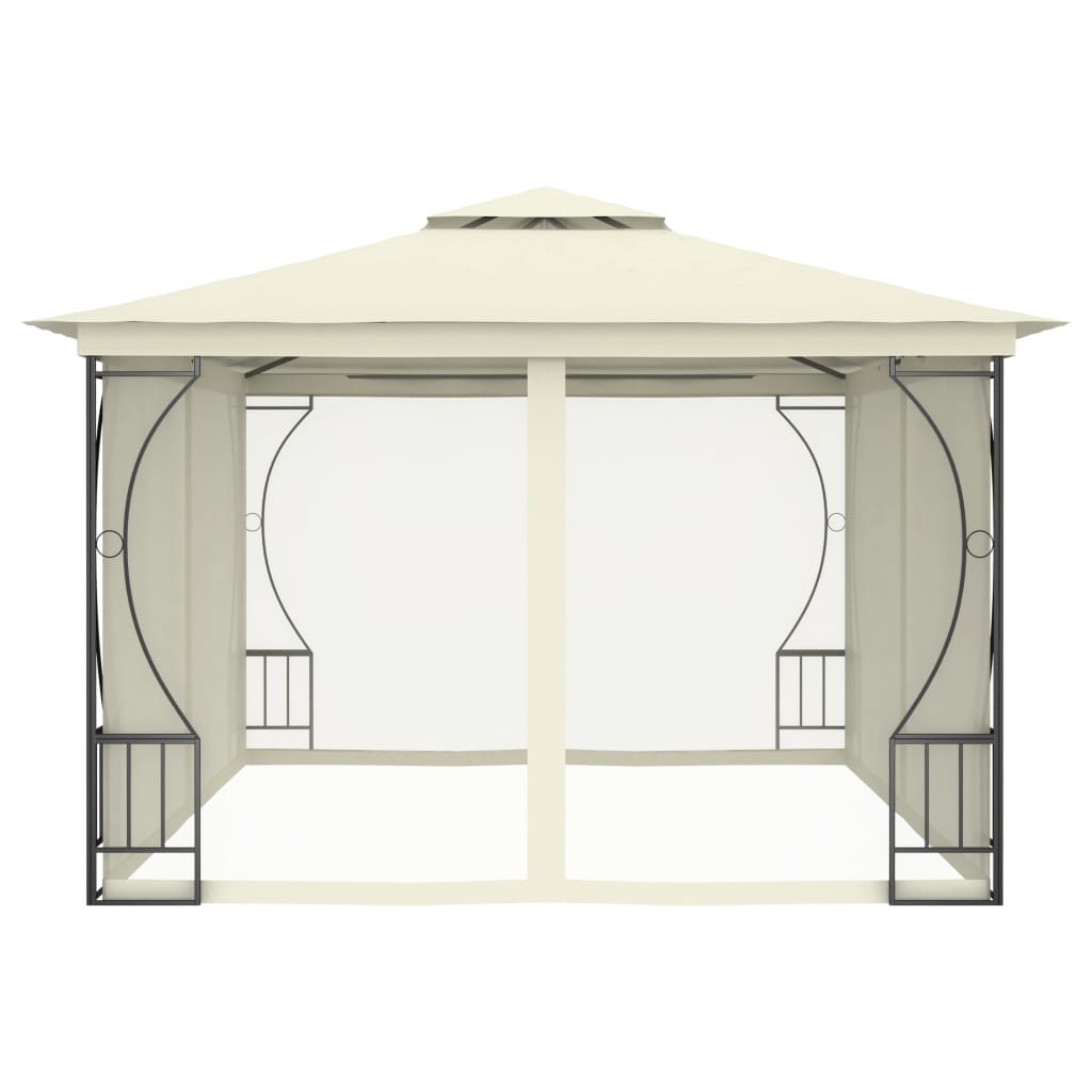 Vidaxl -Laube mit NETs 300x400x265 cm cremefarben