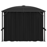 Vidaxl arbor with curtains 300x300x265 cm anthracite