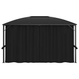 Vidaxl arbor with curtains 400x300x265 cm anthracite