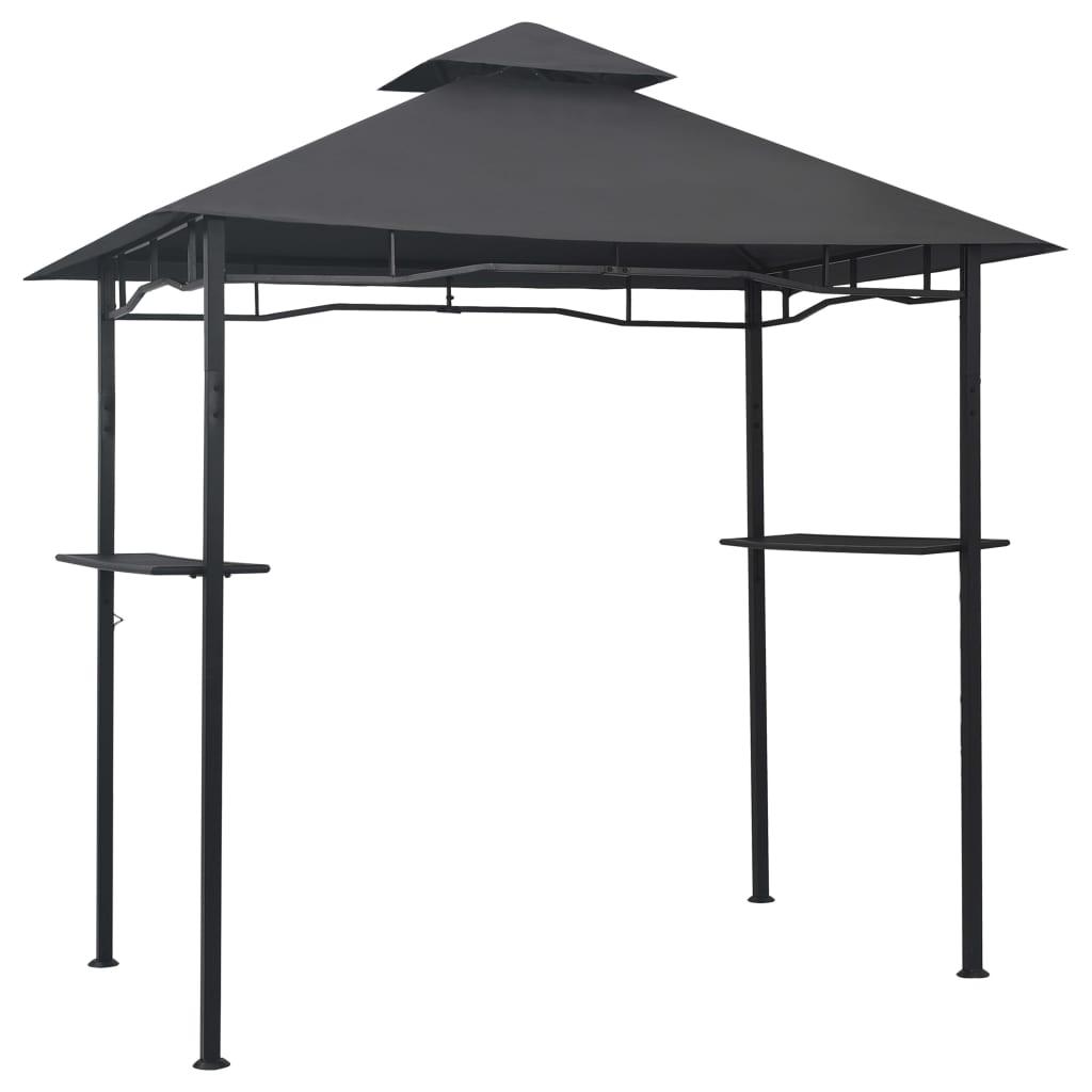 Vidaxl Barbecue Pavilion 240x150x255 cm stål Anthracite