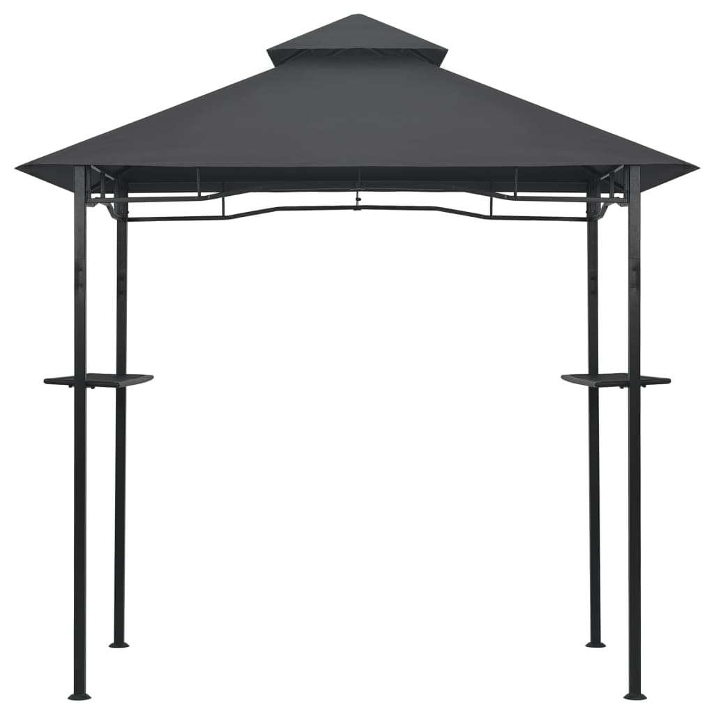 Vidaxl barbecue paviljoen 240x150x255 cm staal antraciet