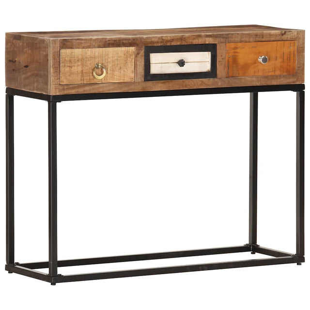 Vidaxl wandtafel 90x30x75 cm massief gerecycled hout goudkleurig