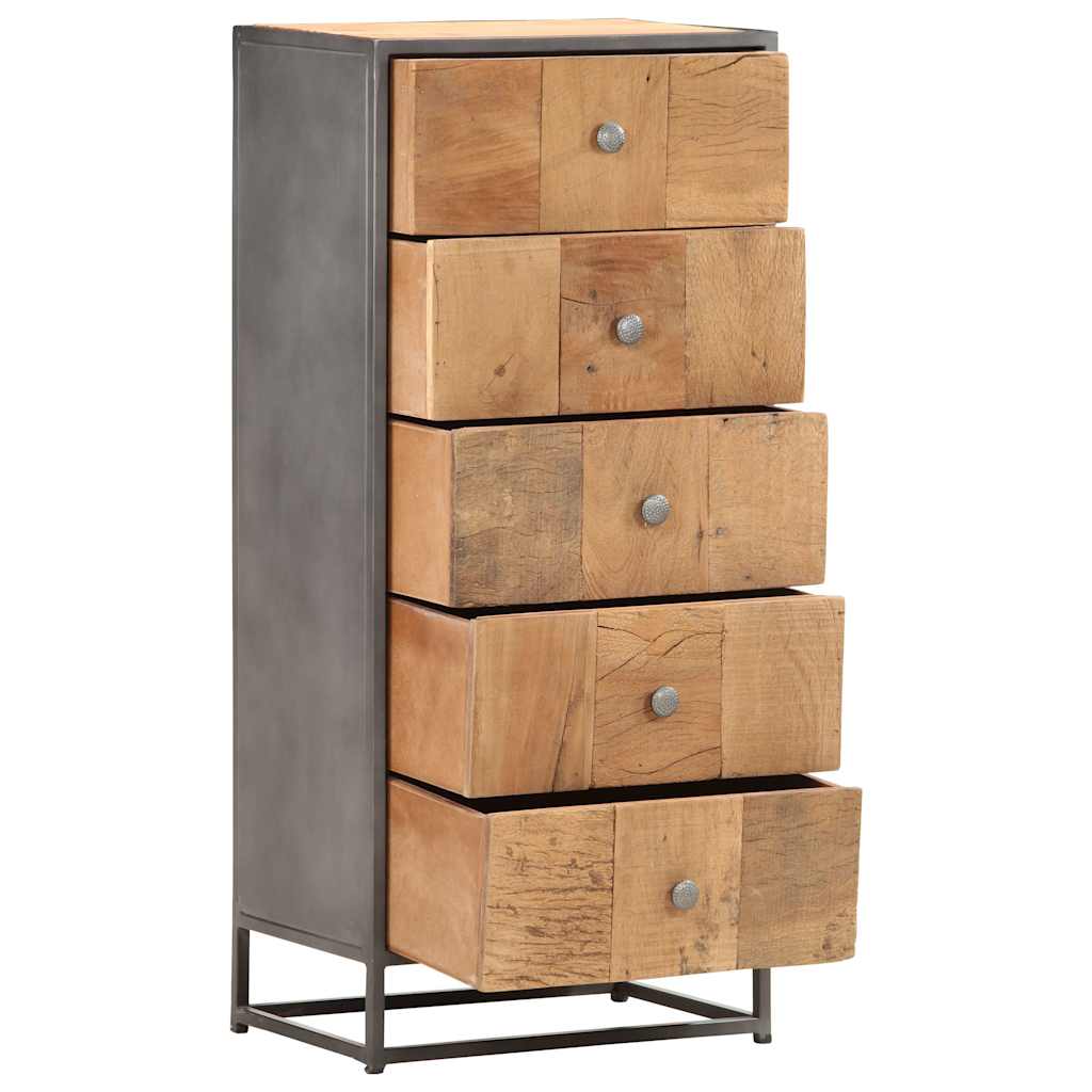 Vidaxl ladekast 45x30x100 cm massief gerecycled hout