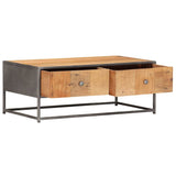 Vidaxl salontafel 90x50x35 cm massief gerecycled hout