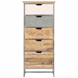 Vidaxl ladekast 45x30x105 cm massief mangohout