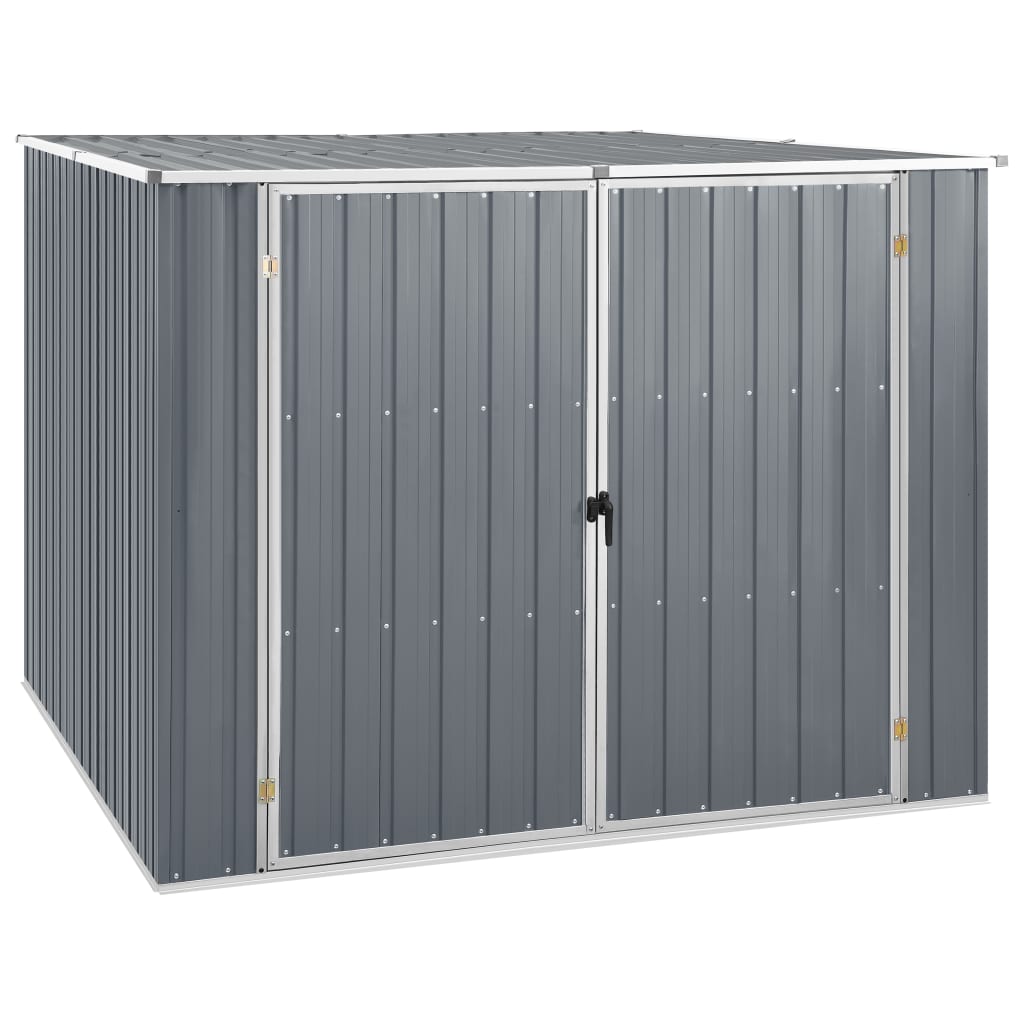 Vidaxl garden shed 195x198x159 cm galvanized steel gray