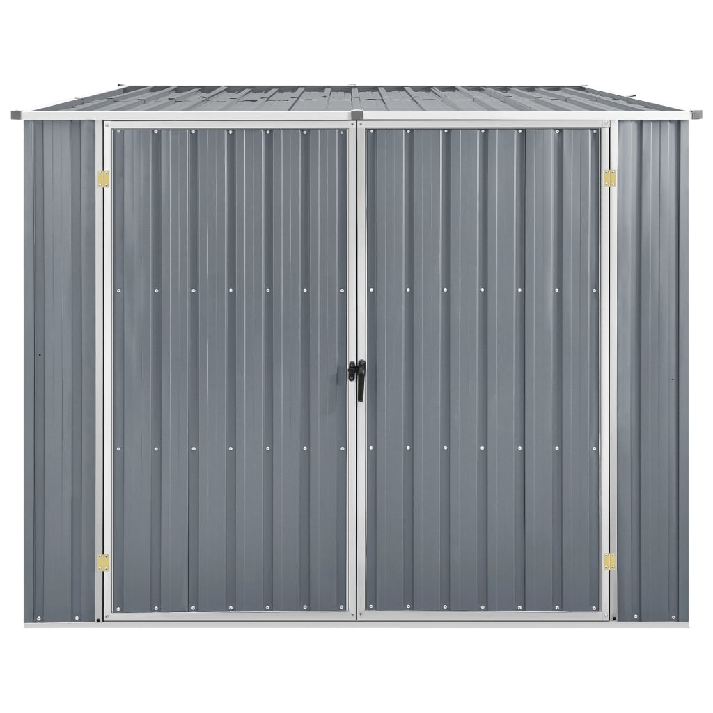 Vidaxl garden shed 195x198x159 cm galvanized steel gray