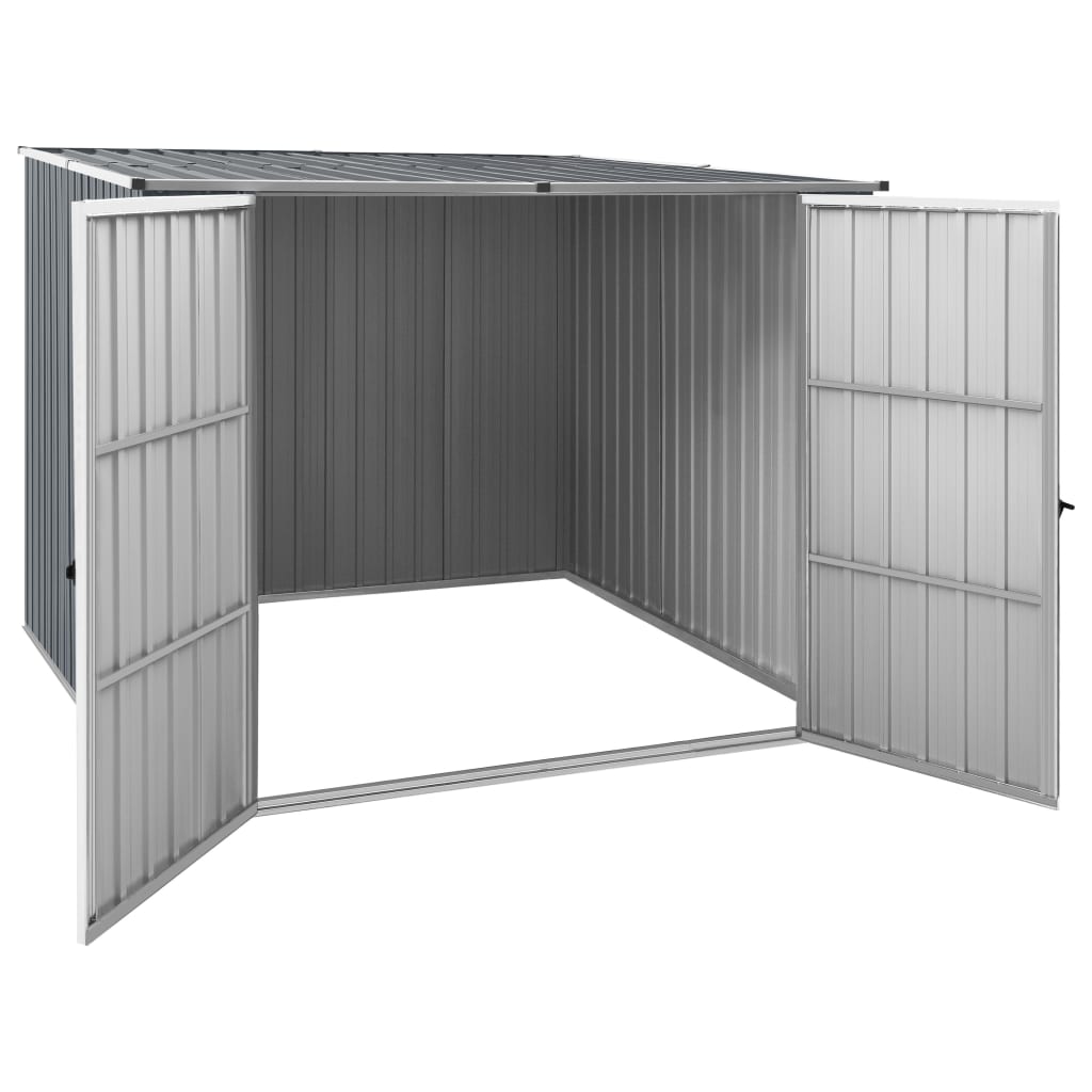 Vidaxl garden shed 195x198x159 cm galvanized steel gray