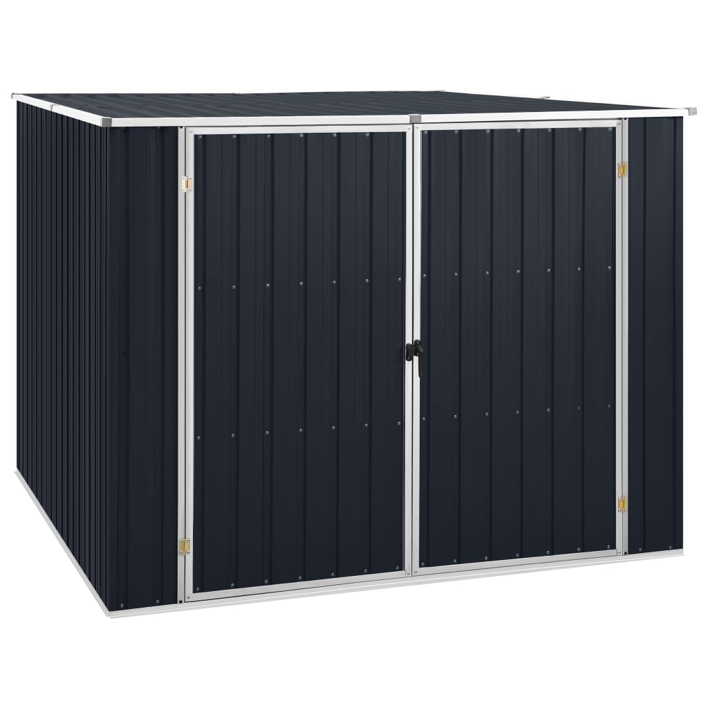 Vidaxl Garden Shed 195x198x159 cm galvaniserad stålantracit