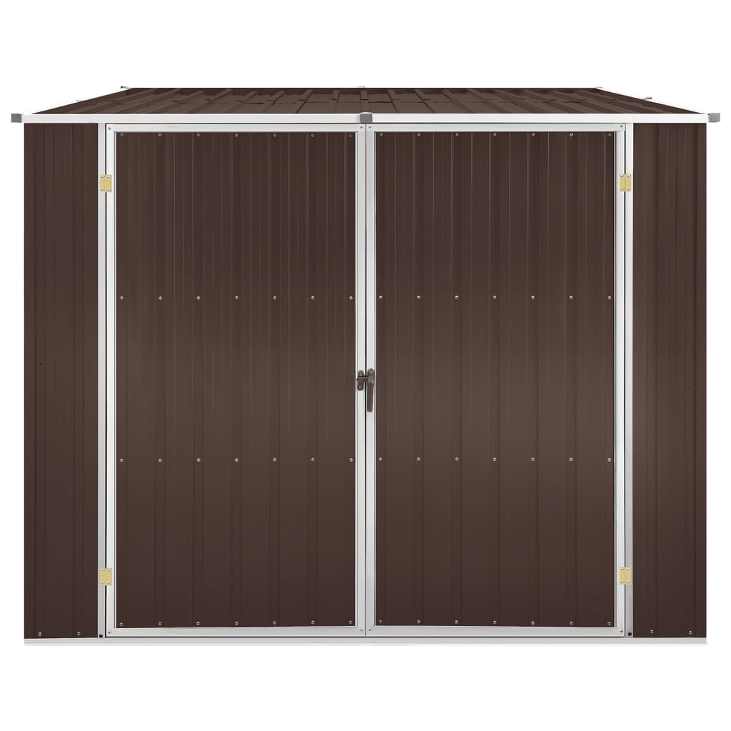 Vidaxl garden shed 195x198x159 cm galvanized steel brown