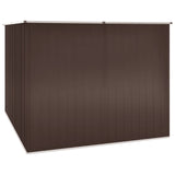 Vidaxl garden shed 195x198x159 cm galvanized steel brown