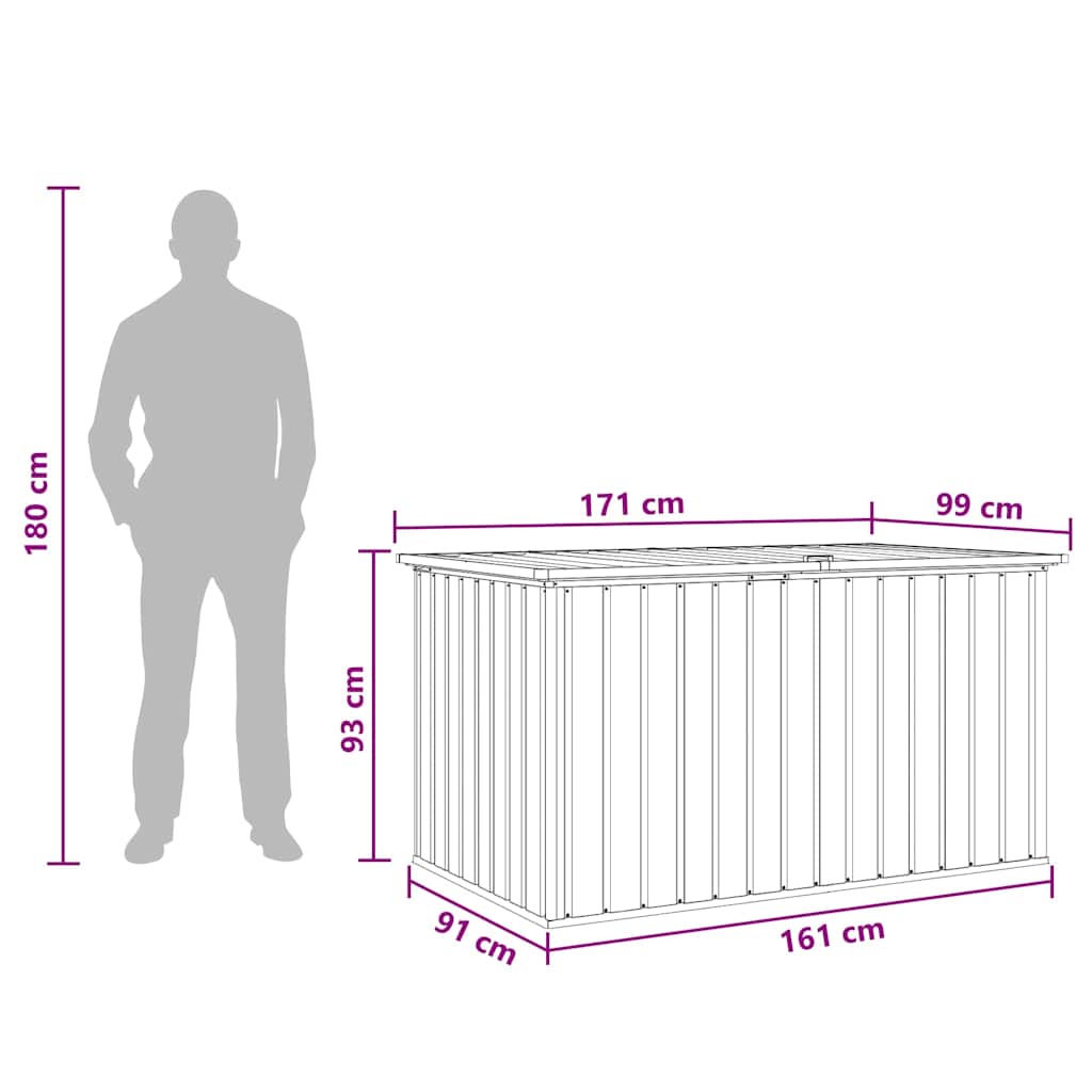 Vidaxl tuinbox 171x99x93 cm groen