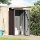 Vidaxl tuinschuur 87x98x159 cm gegalvaniseerd staal bruin