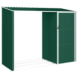 Vidaxl brandhoutschuur 245x98x159 cm gegalvaniseerd staal groen