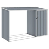 Vidaxl firewood shed 245x98x159 cm galvanized steel gray