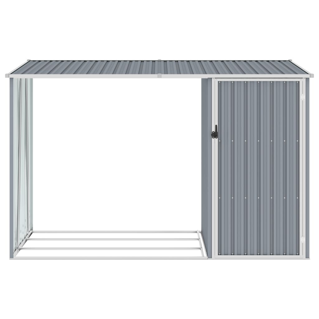 Vidaxl firewood shed 245x98x159 cm galvanized steel gray