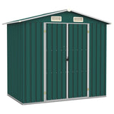 Vidaxl Garden shed 205x129x183 cm Galvanized steel green