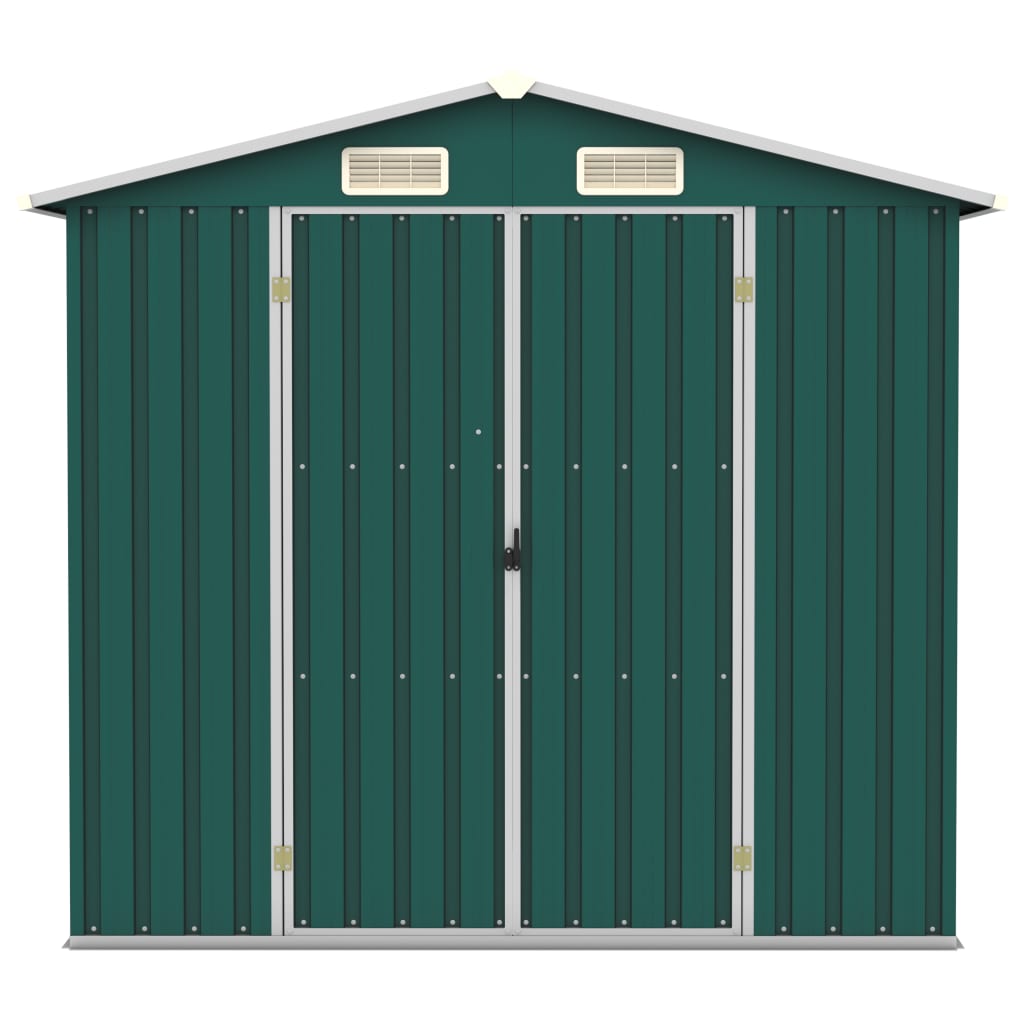 Vidaxl Garden Shed 205x129x183 cm galwanizowany stalowy zielony