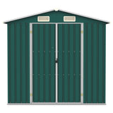 Vidaxl Garden Shed 205x129x183 cm galwanizowany stalowy zielony